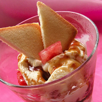 Watermelon Lychee Tea Syrup Parfait