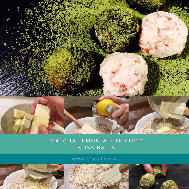 Matcha Lemon White Choc Bliss Balls