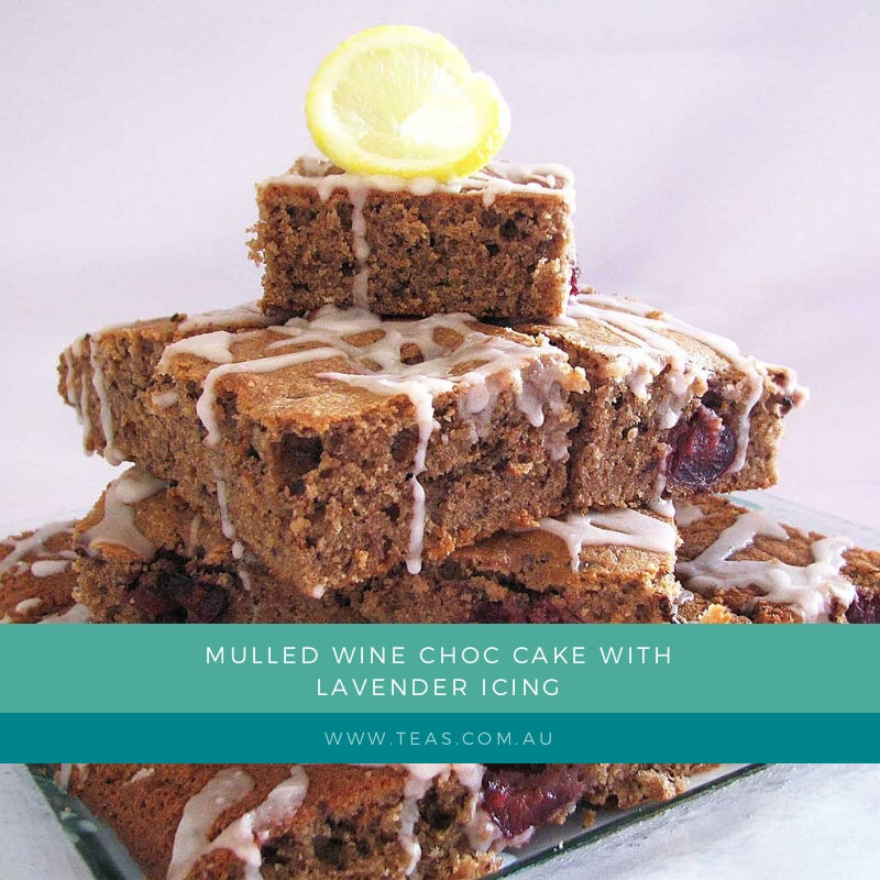 Mulled Wine Choc Cake with Lavender icing