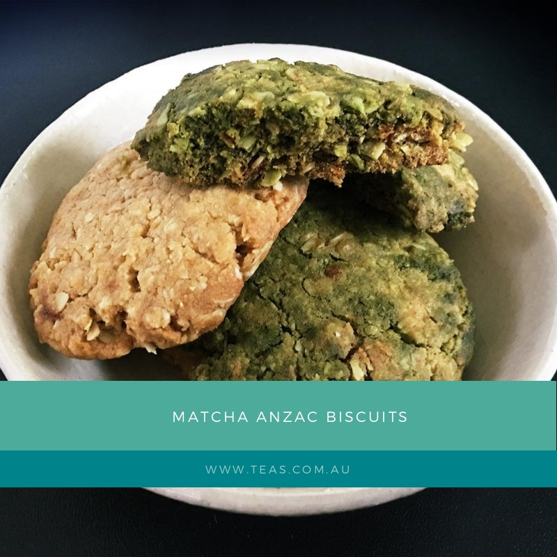 Matcha Anzac Biscuits