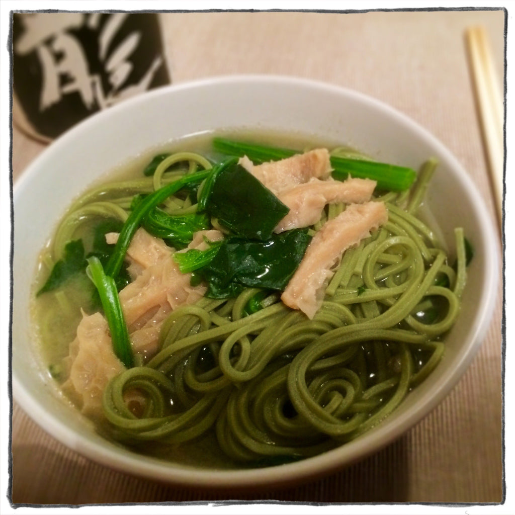 Super Matcha Soba Noodles with Beef Tripe