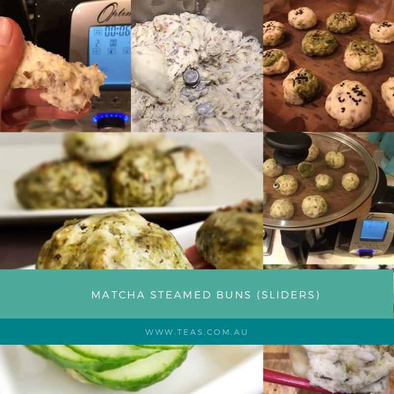 Matcha Steamed Buns (Sliders)