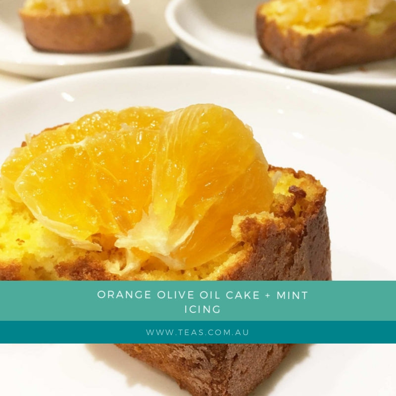 Orange Olive Oil Cake + Mint Icing