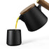 Teapot Set - Ceramic/Wood - 600ml - Black