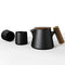 Teapot Set - Ceramic/Wood - 600ml - Black