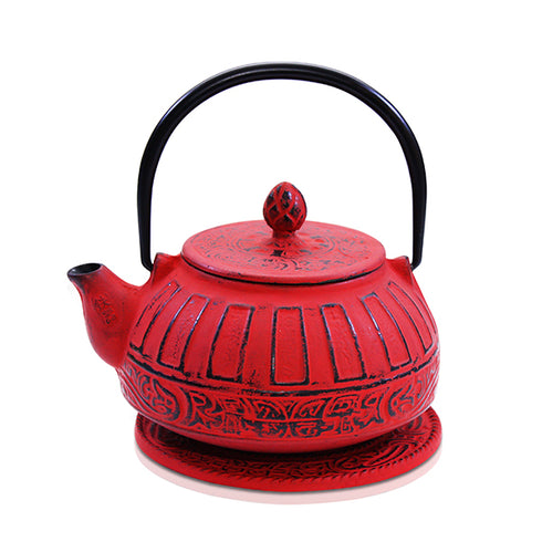 Teapot - Cast Iron - 800ml - Red