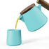 Teapot Set - Ceramic/Wood - 600ml - Blue