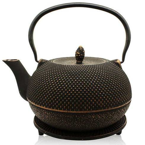 Teapot - Cast Iron - 1800ml - Black Bronze