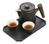 Teapot Set - Kung Fu Tea Set - Ceramic/Wood - 350ml - Black