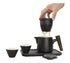 Teapot Set - Kung Fu Tea Set - Ceramic/Wood - 350ml - Black