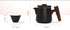 Teapot Set - Kung Fu Tea Set - Ceramic/Wood - 350ml - Black