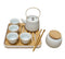 Teapot Set - Kung Fu Tea Set - Ceramic - 230ml - White