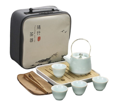 Teapot Set - Kung Fu Tea Set - Ceramic - 230ml - White